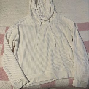 waffle knit hoodie
